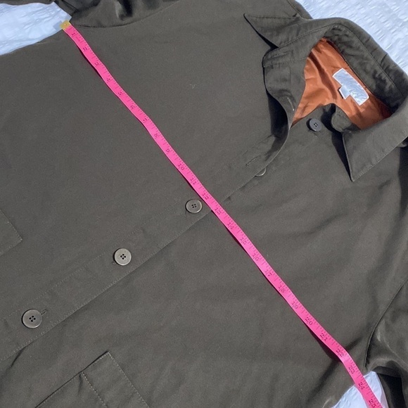 Lord & Taylor Womens Wool Blazer Dark Olive Green Relaxed Oversized Jacket 8 - Picture 6 of 11